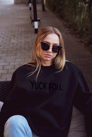 Sweatshirt mit Print "YUCK FOU"